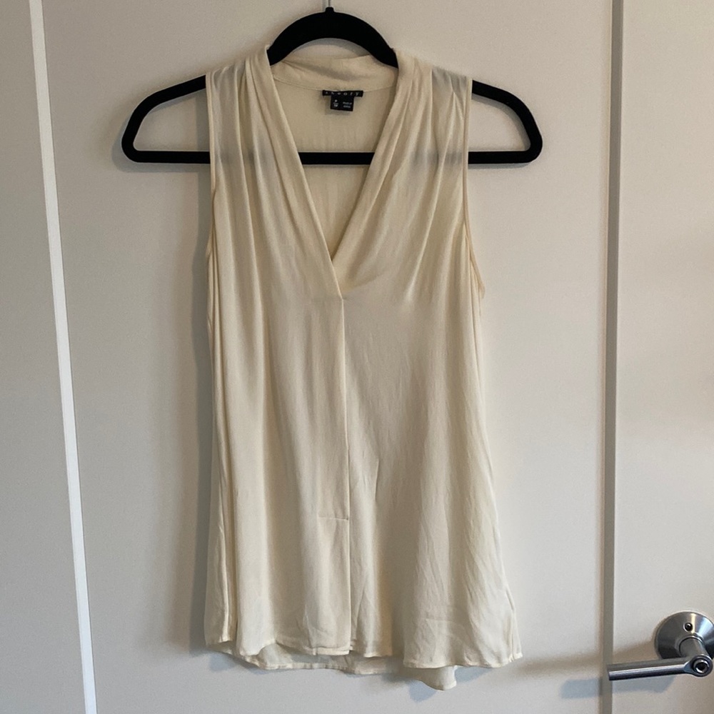 Theory Silk Blouse in Cream